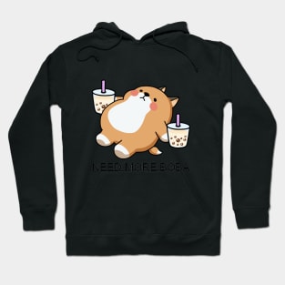 Lazy Shiba Needs More Boba! Hoodie